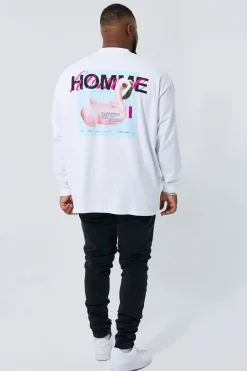 Plus Skinny Stretch Stacked Ripped Knee Jeans | BoohooMAN UK