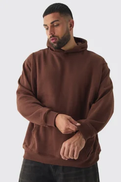 Plus Skull Back Print Oversized Hoodie | BoohooMAN UK