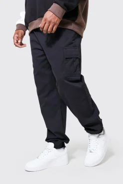 Plus Slim Fit Cuffed Cargo Trousers | BoohooMAN UK