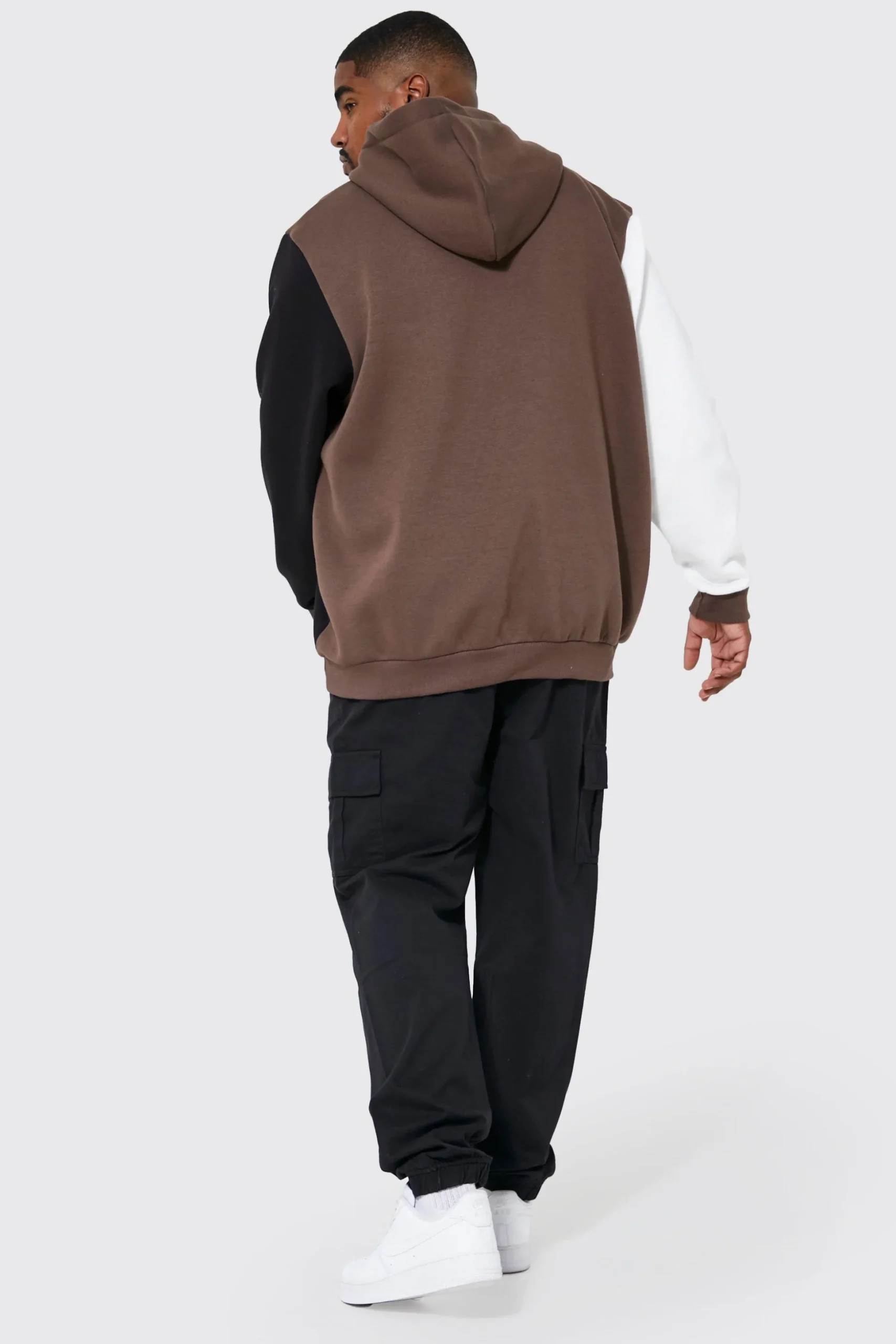 Plus Slim Fit Cuffed Cargo Trousers | BoohooMAN UK