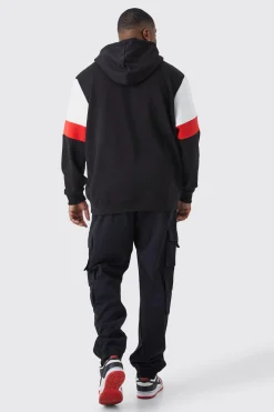Plus Slim Fit Cuffed Multi Cargo Pocket Trousers | BoohooMAN UK