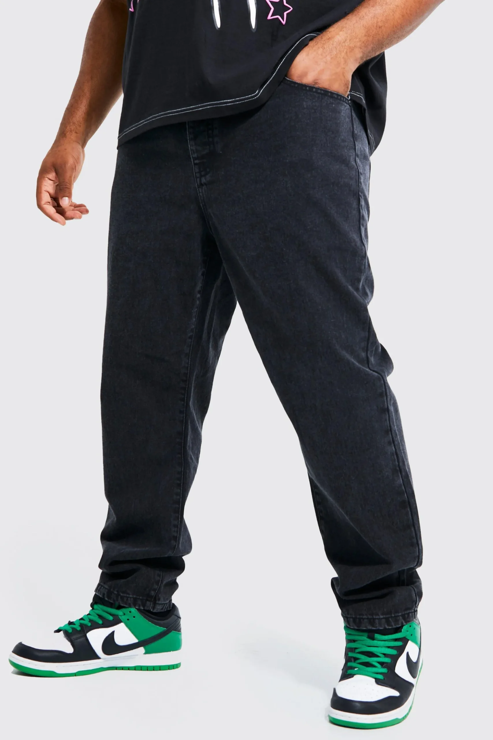 Plus Slim Fit Rigid Denim Jean | BoohooMAN UK