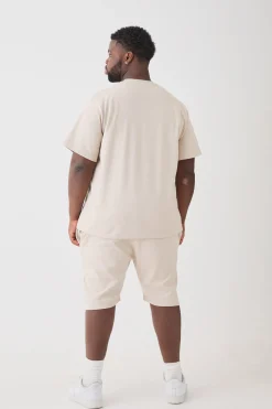 Plus Slim Interlock Pintuck Short | BoohooMAN UK