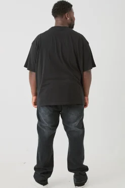 Plus Slim Rigid Flare Cross Applique Jean | BoohooMAN UK