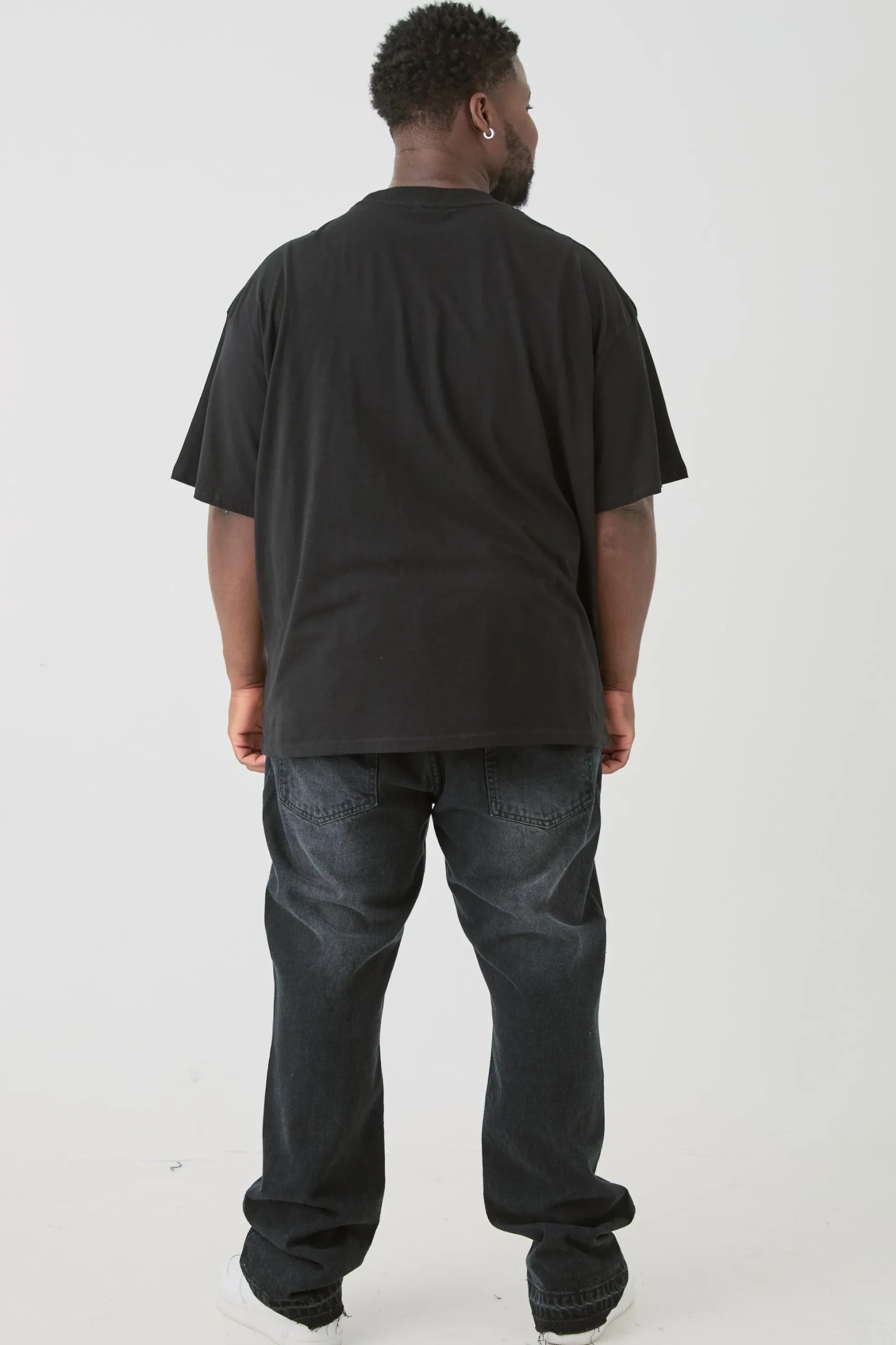 Plus Slim Rigid Flare Cross Applique Jean | BoohooMAN UK