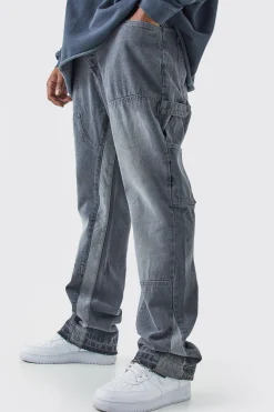 Plus Slim Rigid Flare Gusset Jeans | BoohooMAN UK