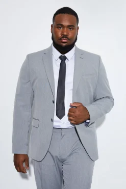 Plus Slim Single Breasted Suit Jacket | BoohooMAN UK