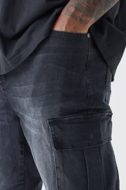Plus Super Skinny Cargo Jeans | BoohooMAN UK