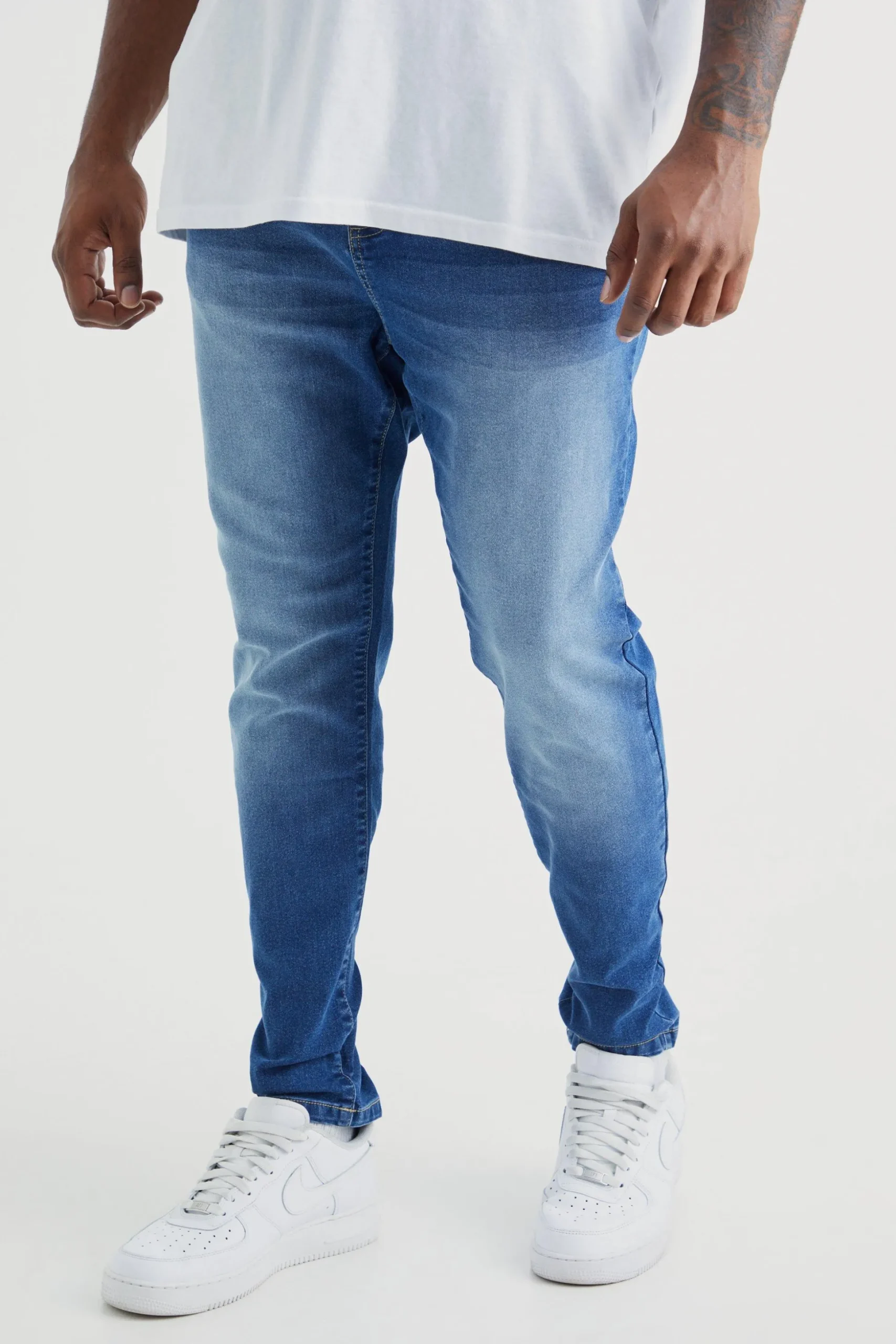 Plus Super Skinny Stretch Jean | BoohooMAN UK
