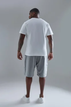 Plus Tailored Drop Cargo Shorts | BoohooMAN UK