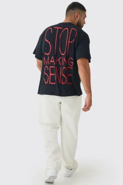 Plus Talking Heads License Print T-shirt | BoohooMAN UK