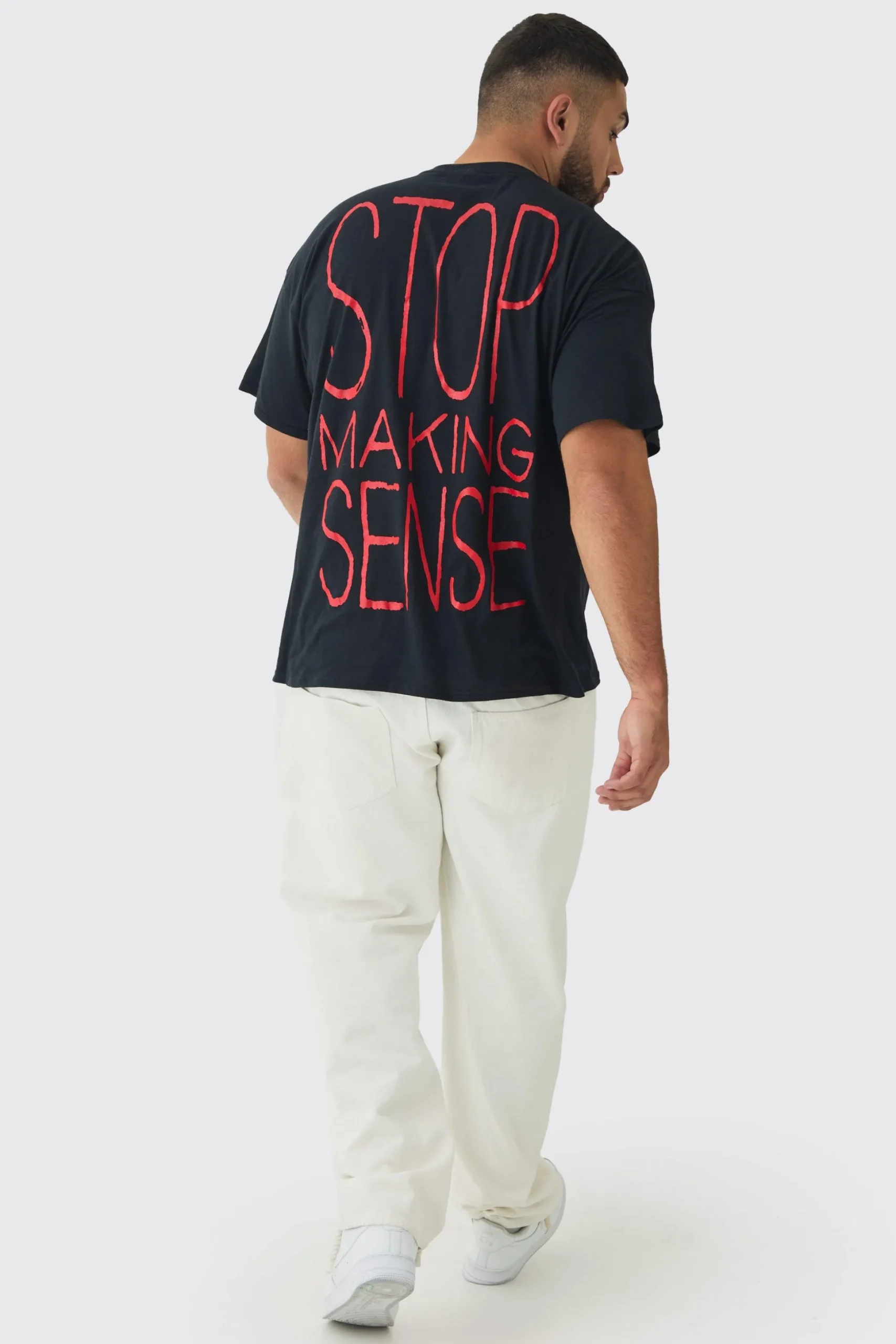 Plus Talking Heads License Print T-shirt | BoohooMAN UK