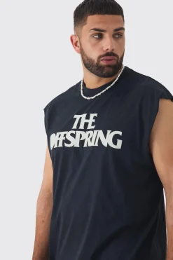Plus The Offspring License Print Tank | BoohooMAN UK