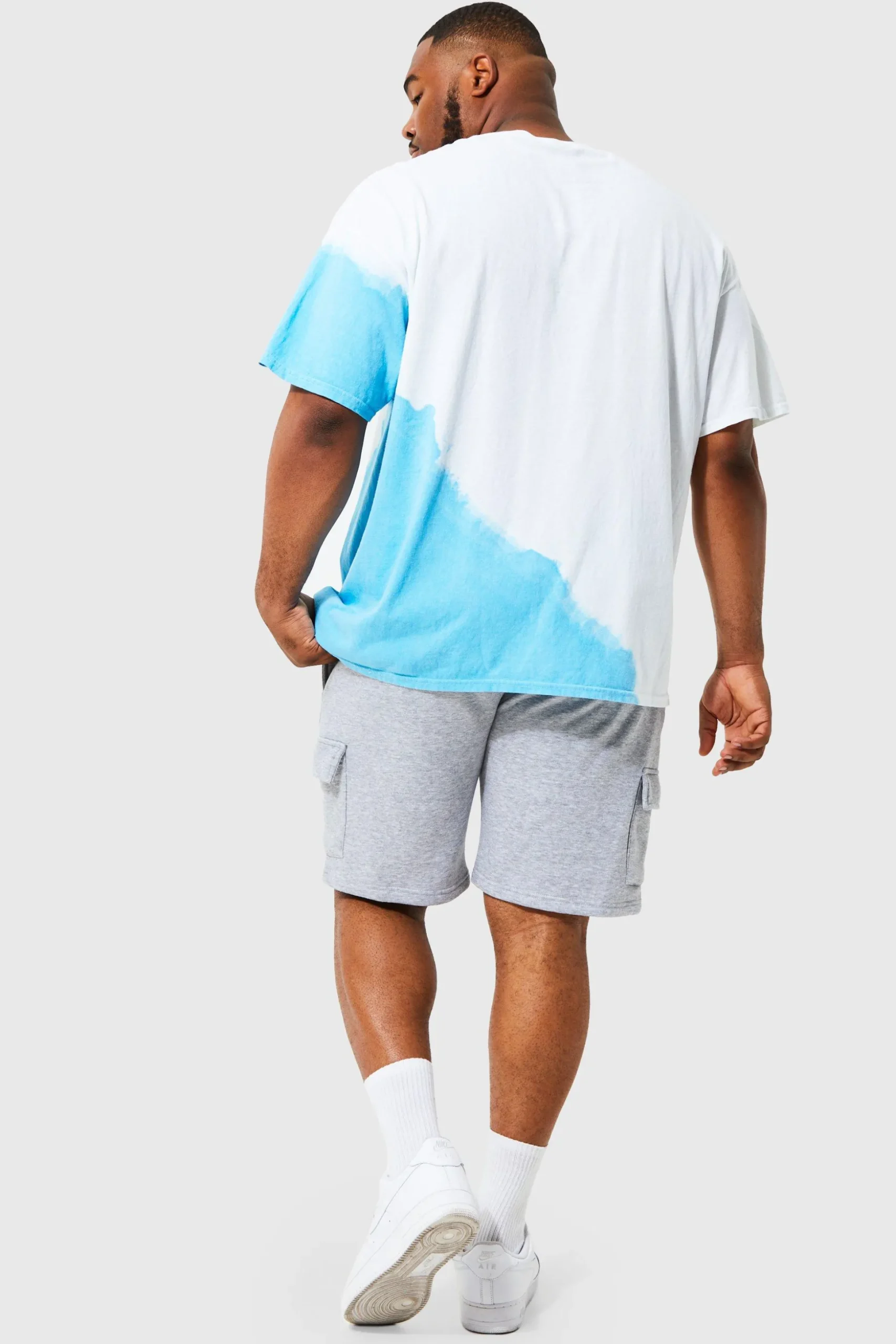 Plus Tie Dye Tokyo City Print T-shirt | BoohooMAN UK