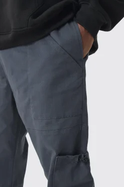Plus Toggle Detail Slim Fit Cargo Joggers | BoohooMAN UK