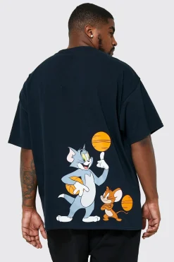 Plus Tom & Jerry Basketball License T-shirt | BoohooMAN UK