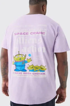 Plus Toy Story License T-shirt In Lilac | BoohooMAN UK