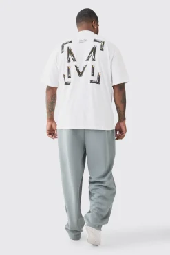 Plus Tricot Pin Tuck Relaxed Fit Trousers | BoohooMAN UK