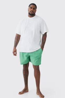 Plus T-shirt & Short Stripe Lounge Set | BoohooMAN UK
