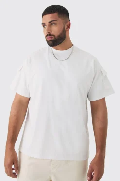 Plus Utility Pocket T-shirt | BoohooMAN UK