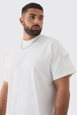 Plus Utility Pocket T-shirt | BoohooMAN UK