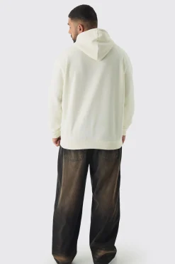 Plus Varsity HOMME Print Oversized Hoodie | BoohooMAN UK