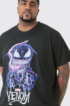 Plus Venom Graphic License T-shirt | BoohooMAN UK
