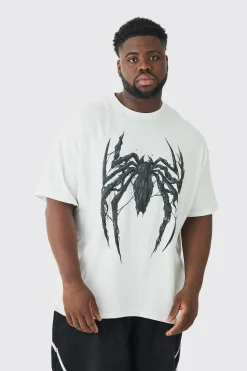 Plus Venom License Print T-shirt | BoohooMAN UK