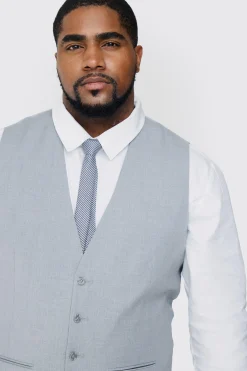 Plus Waistcoat In Grey | BoohooMAN UK