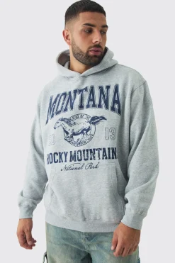 Plus Western Varsity Oversized Hoodie | BoohooMAN UK