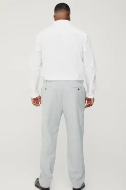 Plus Window Pane Check Skinny Fit Suit In Light Grey | BoohooMAN UK