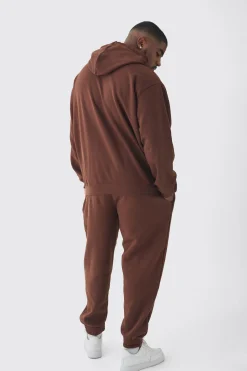 Plus Worldwide Gothic Cross Hoodie & Relaxed Fit Jogger Tracksuit | BoohooMAN UK