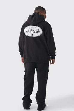 Plus Worldwide Western Oversized Hoodie | BoohooMAN UK