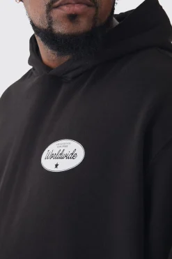 Plus Worldwide Western Oversized Hoodie | BoohooMAN UK