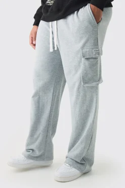 Plus Woven Tab Relaxed Fit Cargo Joggers | BoohooMAN UK