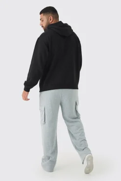 Plus Woven Tab Relaxed Fit Cargo Joggers | BoohooMAN UK