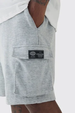 Plus Woven Tab Relaxed Fit Cargo Shorts | BoohooMAN UK