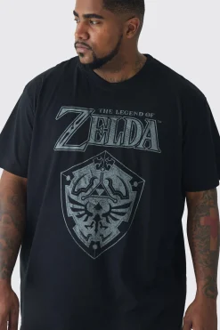 Plus Zelda License Print T-shirt | BoohooMAN UK