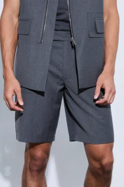 Pocket Detail Tailored Shorts | BoohooMAN UK