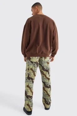 Pour Homme Paint Splatter Sweatshirt | BoohooMAN UK