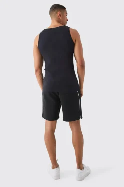 Premium Muscle Fit Limited Super Clean Interlock Vest | BoohooMAN UK