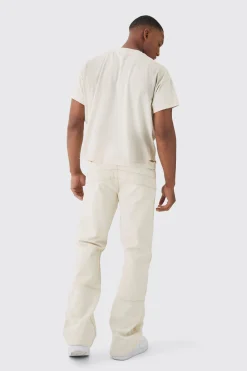 Premium Oversized Cropped Baby Washed & Printed T-shirt | BoohooMAN UK