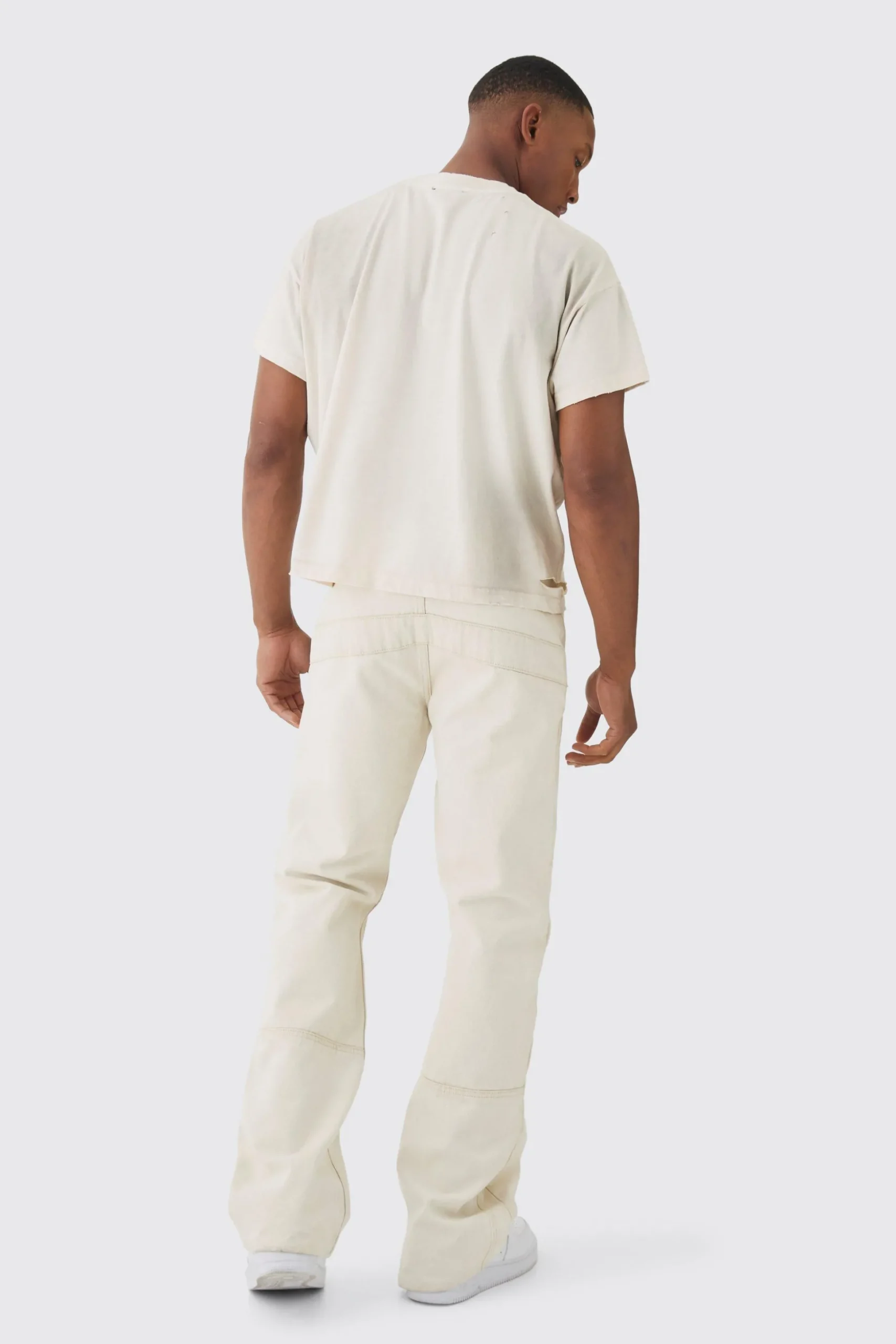Premium Oversized Cropped Baby Washed & Printed T-shirt | BoohooMAN UK