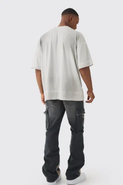 Premium Oversized Faux Layer Washed & Printed T-shirt | BoohooMAN UK