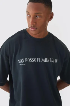 Premium Oversized Faux Layer Washed & Embroidered T-shirt | BoohooMAN UK