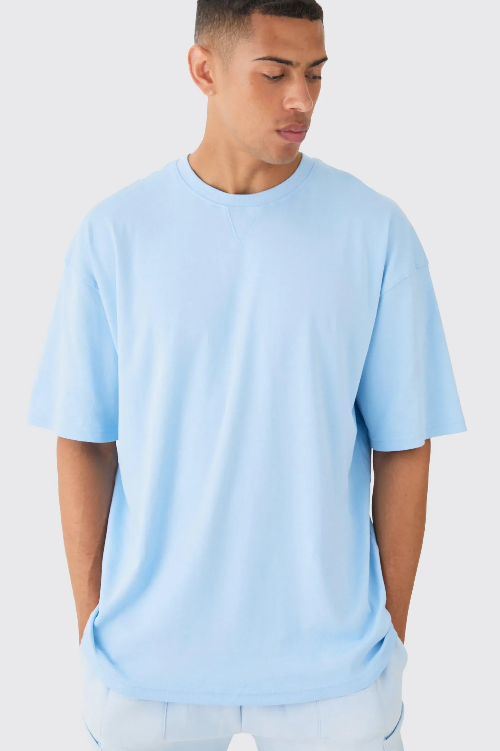 Premium Oversized Super Clean Interlock T-shirt | BoohooMAN UK