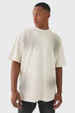 Premium Oversized Top Stitched & Washed T-shirt | BoohooMAN UK