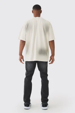 Premium Oversized Top Stitched & Washed T-shirt | BoohooMAN UK