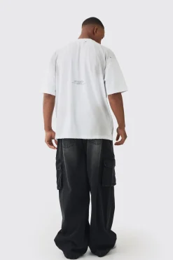 Premium Oversized T-shirt Washed & Printed T-shirt | BoohooMAN UK