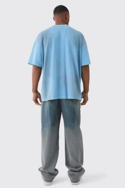 Premium Oversized Washed & Printed T-shirt | BoohooMAN UK